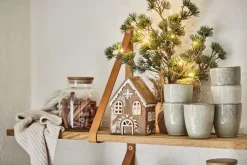 Ib Laursen Lyshuse > Stillenat Lyshus Gingerbread Snekrystal H14 cm, Brun