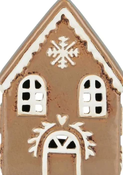 Ib Laursen Lyshuse > Stillenat Lyshus Gingerbread Snekrystal H14 cm, Brun