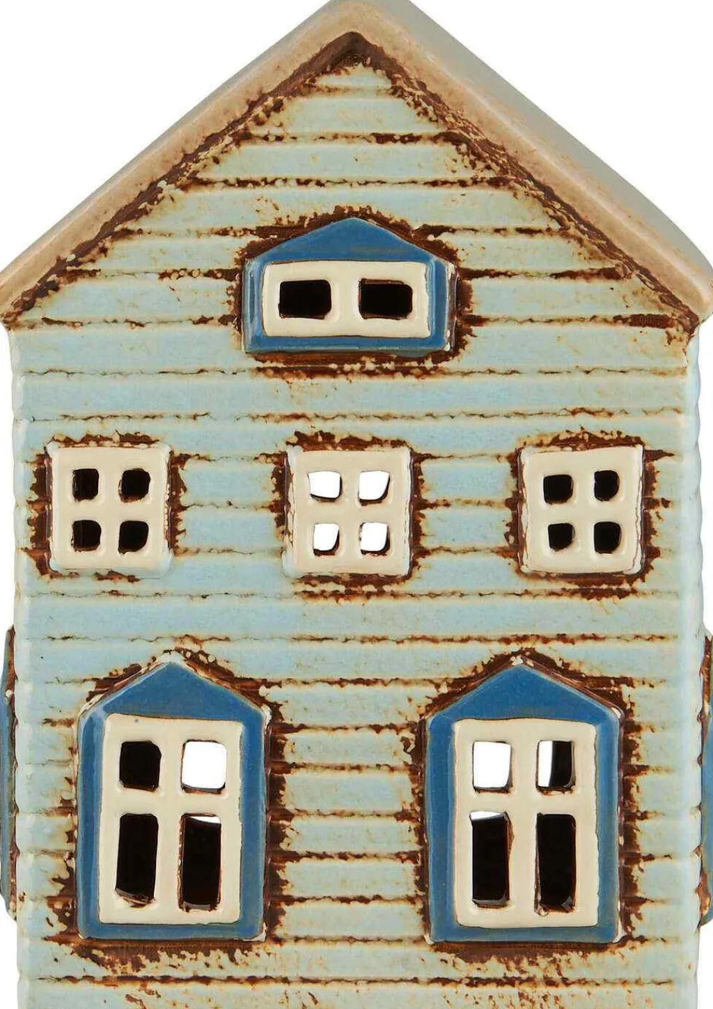 Hot Thorshavn Lyshus H15,8 cm, Blå/Brun Lyshuse