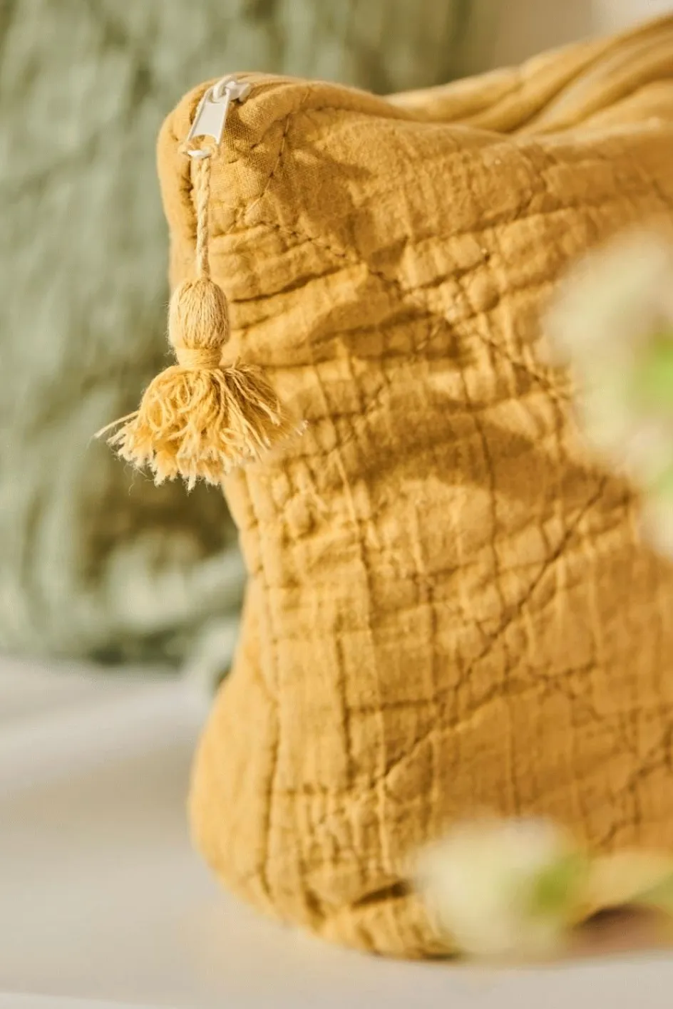 Ib Laursen Toilettaske Quiltet 28x18 cm, Lemon Drop