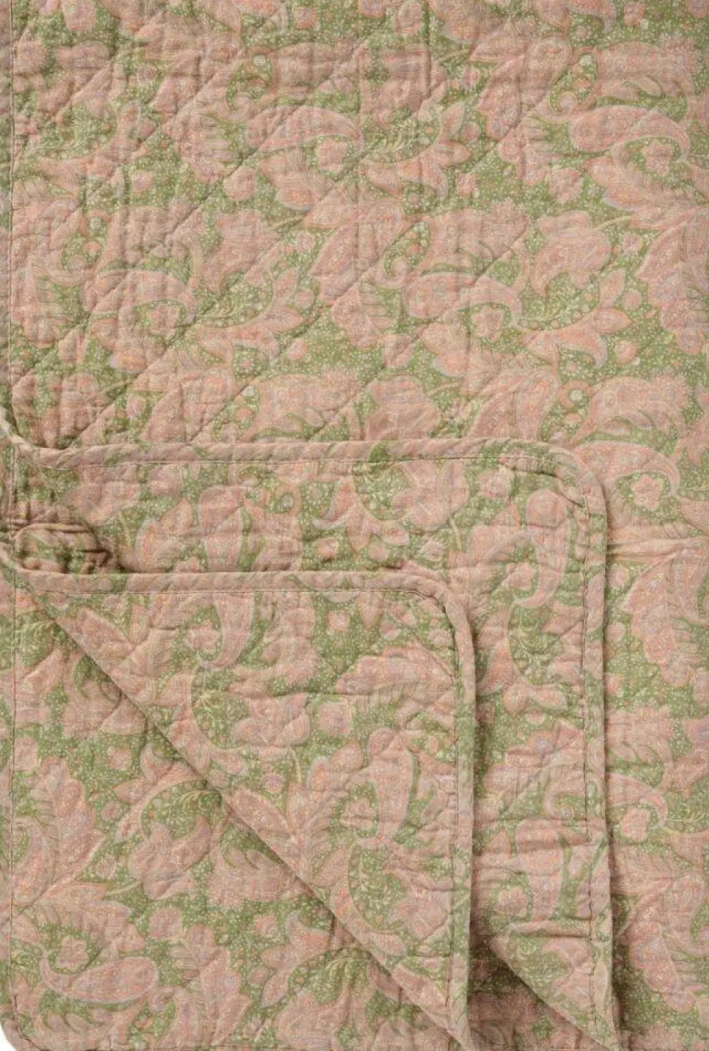Ib Laursen Plaider Og Tæpper > Vattæppe 130x180 cm, Grøn/Rosa