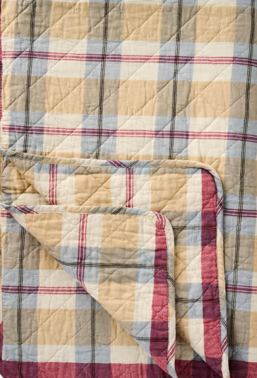 Best Vattæppe 130x180 cm, Rød/Blå/Beige/Grå Plaider Og Tæpper