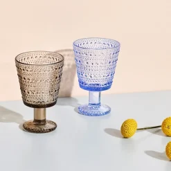 Sale Iittala Kastehelmi Glas På Fod 2 stk. 26 cl, Linen