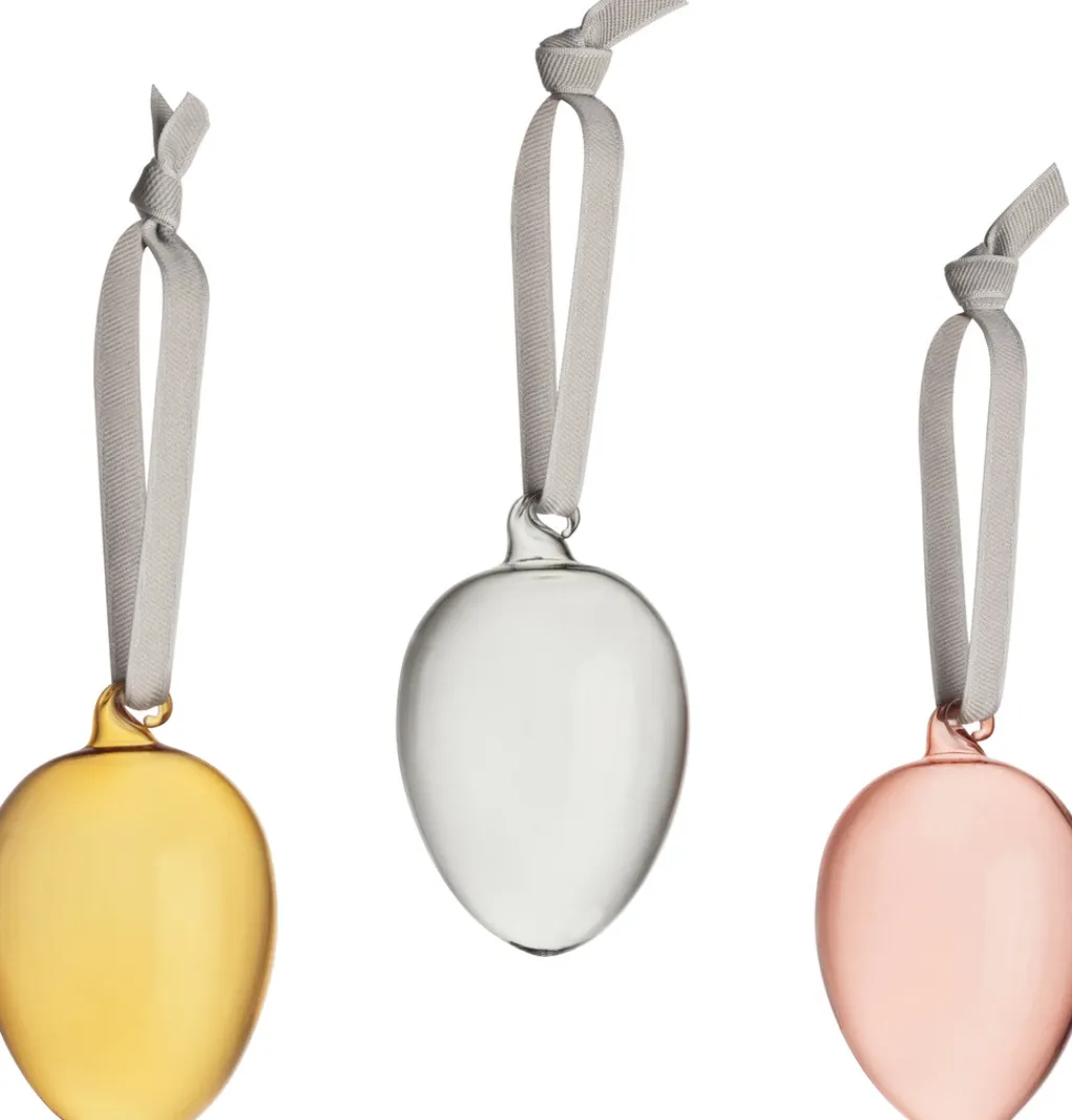 Iittala Stue|Ophæng > Glasæg 3 stk. 6 cm, Gul/Klar/Rød