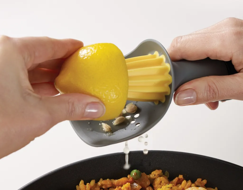 Discount Catcher Citruspresser 16,5 cm, Gul/Hvid Presseredskaber