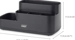 New Joseph Joseph EasyStore Badeværelsesorganizer 24,9 cm, Sort