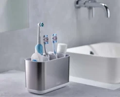 Sale Joseph Joseph EasyStore Tandbørsteholder, Rustfrit Stål