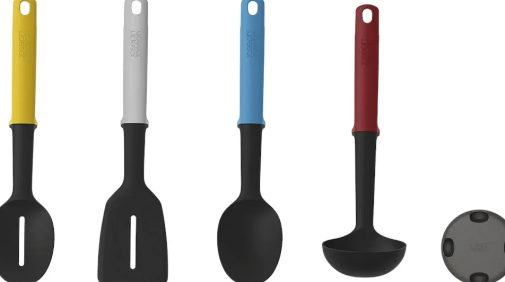 New Elevate Slim Redskabssæt m. Opbevaringsstativ 4 Dele, Multifarvet Køkkenredskabssæt