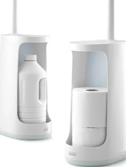 Hot Joseph Joseph Flex Toiletbørste m. Beholder H49 cm, Hvid/Blå