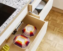 Clearance Nest Lock Opbevaringsboks 8 stk, Multifarvet Opbevaring Til Køkkenet|Madopbevaring