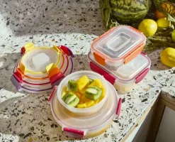 Clearance Nest Lock Opbevaringsboks 8 stk, Multifarvet Opbevaring Til Køkkenet|Madopbevaring