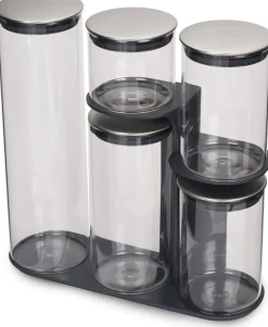 Joseph Joseph Podium Opbevaringsglas 5 stk, Rustfrit Stål