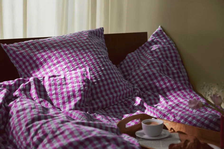 Clearance Juna Bæk&Bølge Sengetøj , Fuchsia/Mint