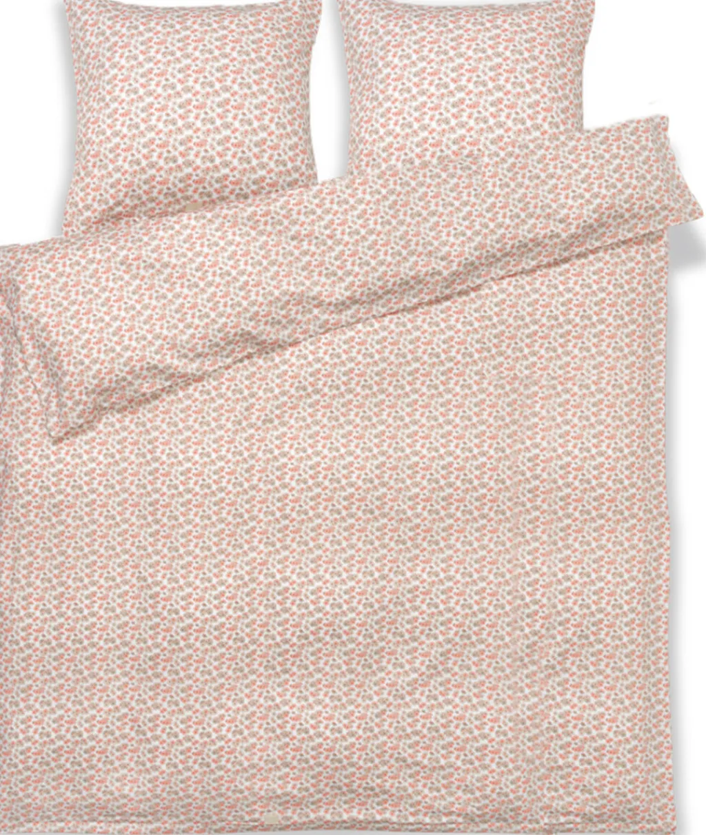 Clearance Pleasantly Sengetøj 200x220 cm, Hvid/Blomstret Soveværelse|Soveværelsestekstiler