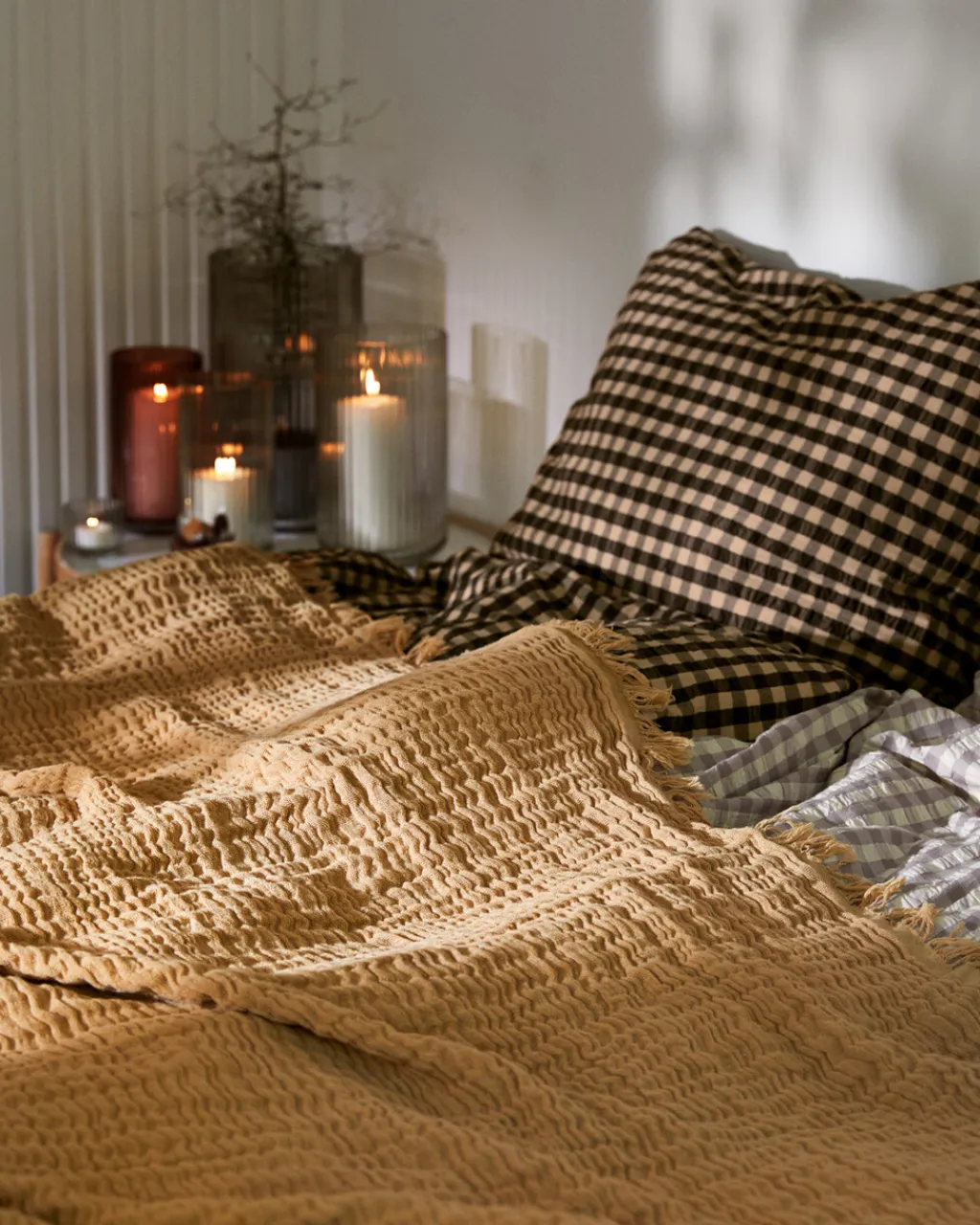 Clearance Reloved Sengetæppe 240x260 cm, Sand Soveværelse|Soveværelsestekstiler