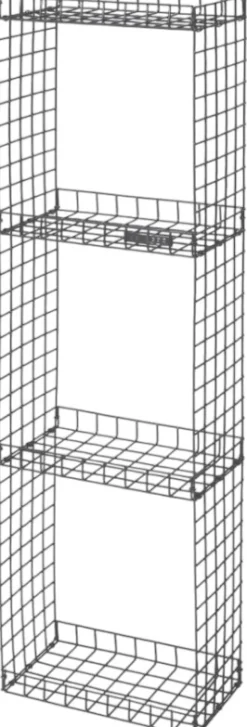Hot Kalager Design GRID Reol , Rustic Grey