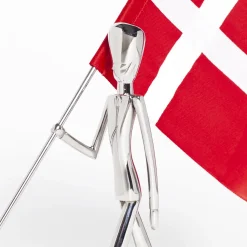 Garder m. Fane 18 cm, Poleret Stål Stue|Træfigurer Og Figurer