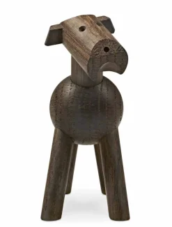 Hot Kay Bojesen Denmark Kay Bojesen Hund 8,5 cm, Røget Eg