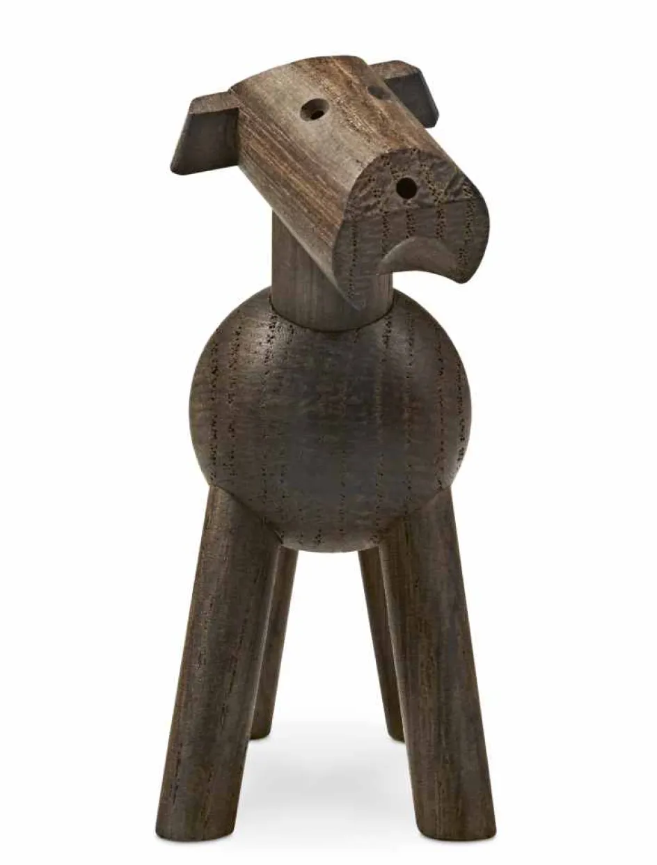 Hot Kay Bojesen Denmark Kay Bojesen Hund 8,5 cm, Røget Eg