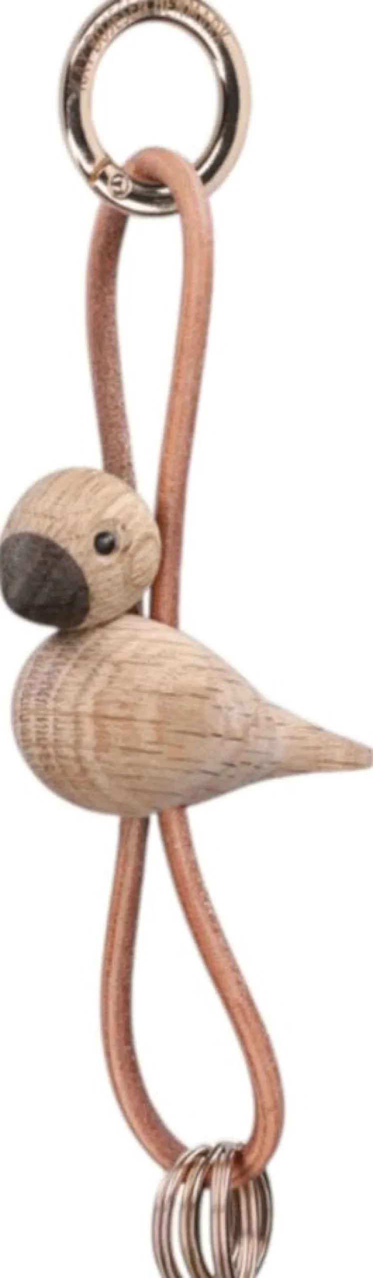 Clearance Kay Bojesen Denmark Kay Bojesen Nøglering Fugl 6 cm, Eg/Guld