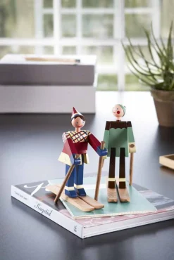 Kay Bojesen Denmark Kay Bojesen Skiløber Boje 16 cm, Malet Bøgetræ