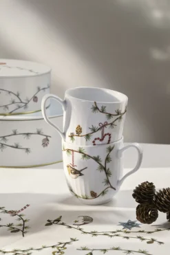 Outlet Hammershøi Christmas Opbevaringsdåse 2 stk. Ø20/22 cm, Hvid Opbevaring Til Køkkenet|Jule Opbevaring