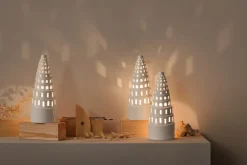 Sale Kähler Urbania Lyshus Højt Tårn H22,5 cm, Hvid