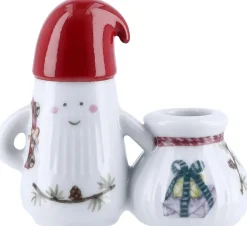 Outlet Hammershøi Christmas Lysestage Nissefar H8,5 cm, Hvid Julelys