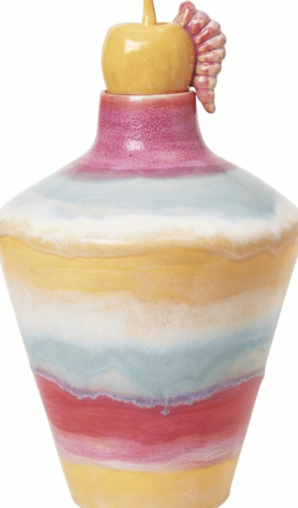 Sale x KIMPOP Poppery Vase m. Æble H39 cm, Pink/Mint/Gul Vaser