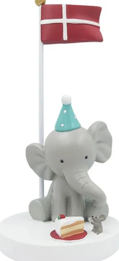 Kids By Friis Bordflag Elefant m. Mus & Kage H14,5 cm
