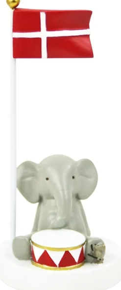 Børn Kids By Friis Fødselsdagsdekoration|Bordflag > Bordflag Elefant m. Tromme H14,5 cm