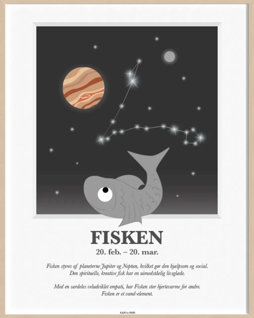 Børn Kids By Friis Børneværelse|Interiør Til Børneværelset > Plakat Fisken A3