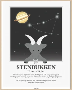 Best Plakat Stenbukken A3 Børn Børneværelse|Interiør Til Børneværelset
