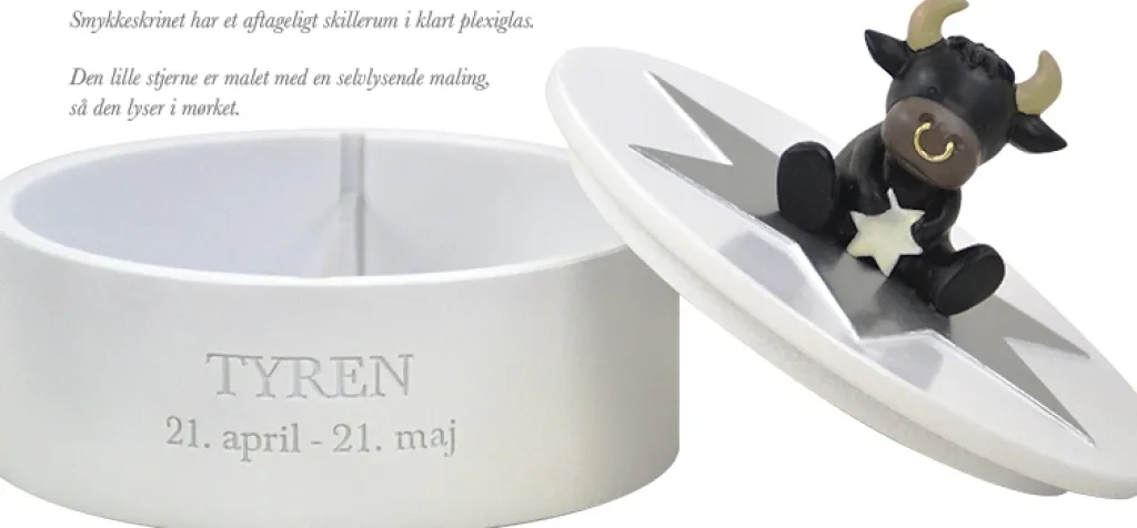 Best Smykkeskrin Tyren Ø14,5 cm, Hvid Børn Opbevaring Til Børneværelset|Børneværelse