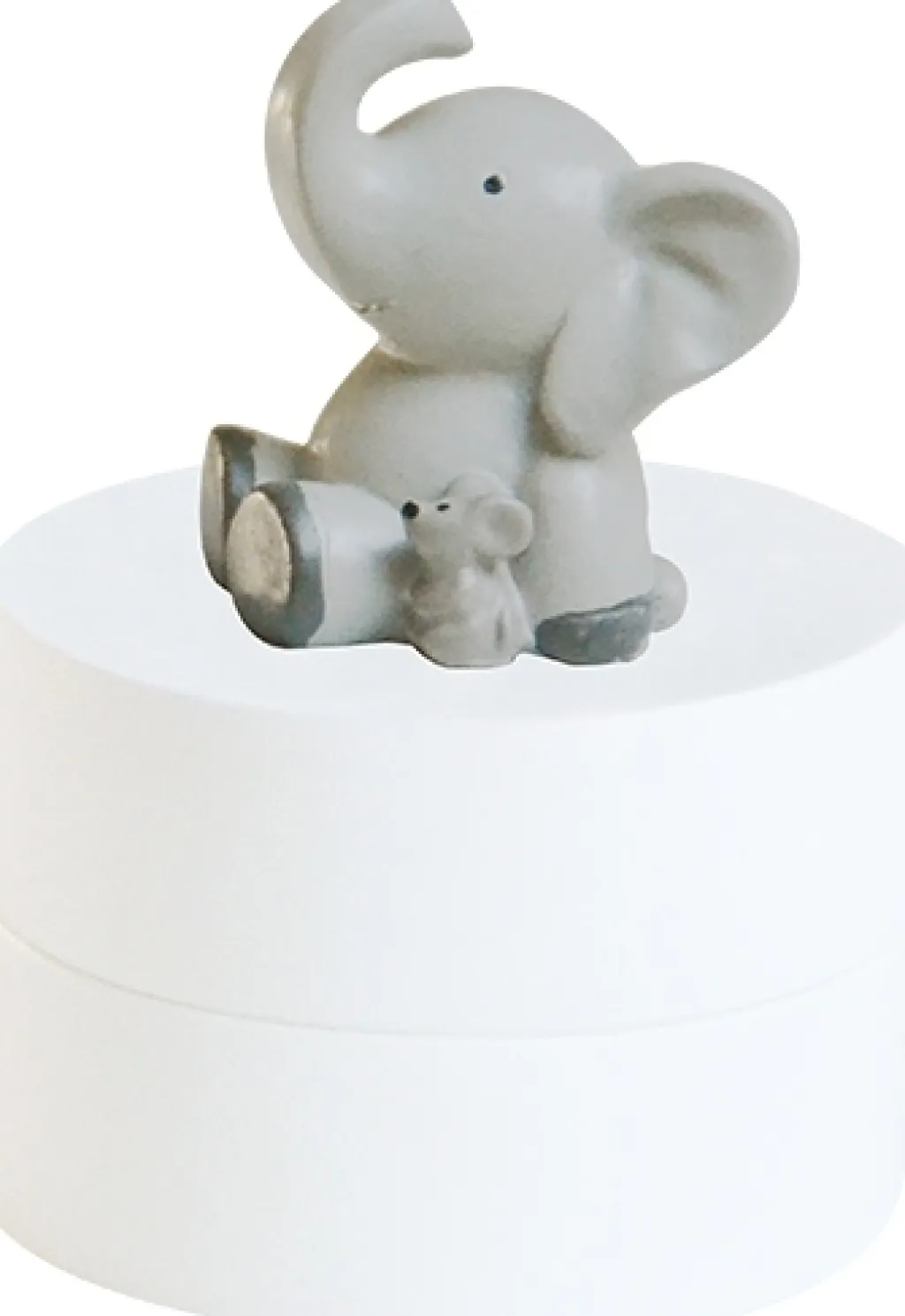 Børn Kids By Friis Opbevaring Til Børneværelset|Børneværelse > Tandæske Elefant & Mus Ø4,5 cm, Hvid