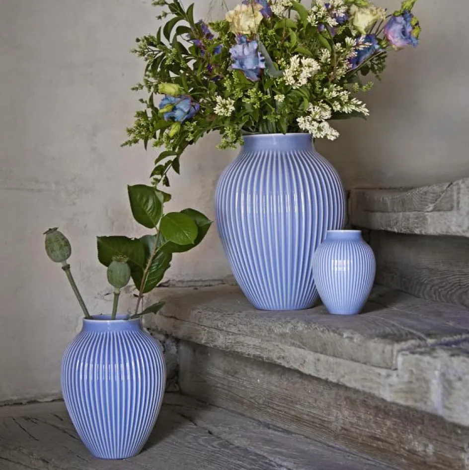 Discount Knabstrup Keramik Ripple Vase H, Lavendelblå