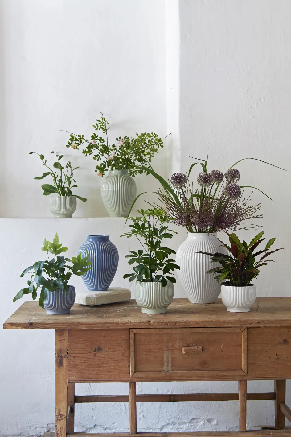 Discount Knabstrup Keramik Ripple Vase H, Lavendelblå