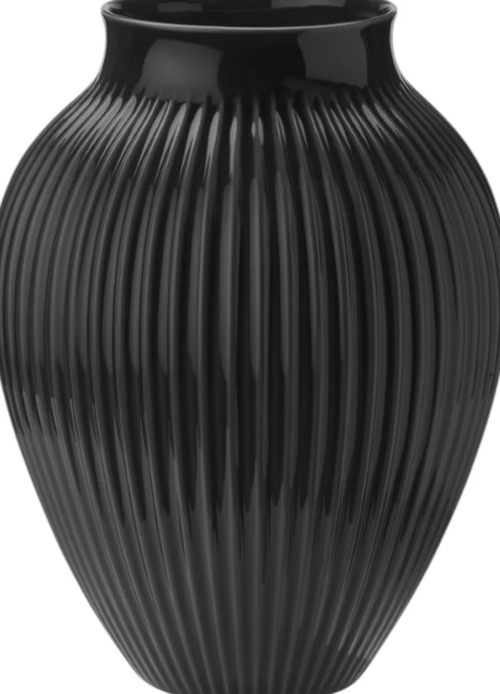 Clearance Ripple Vase H, Sort Stue|Vaser