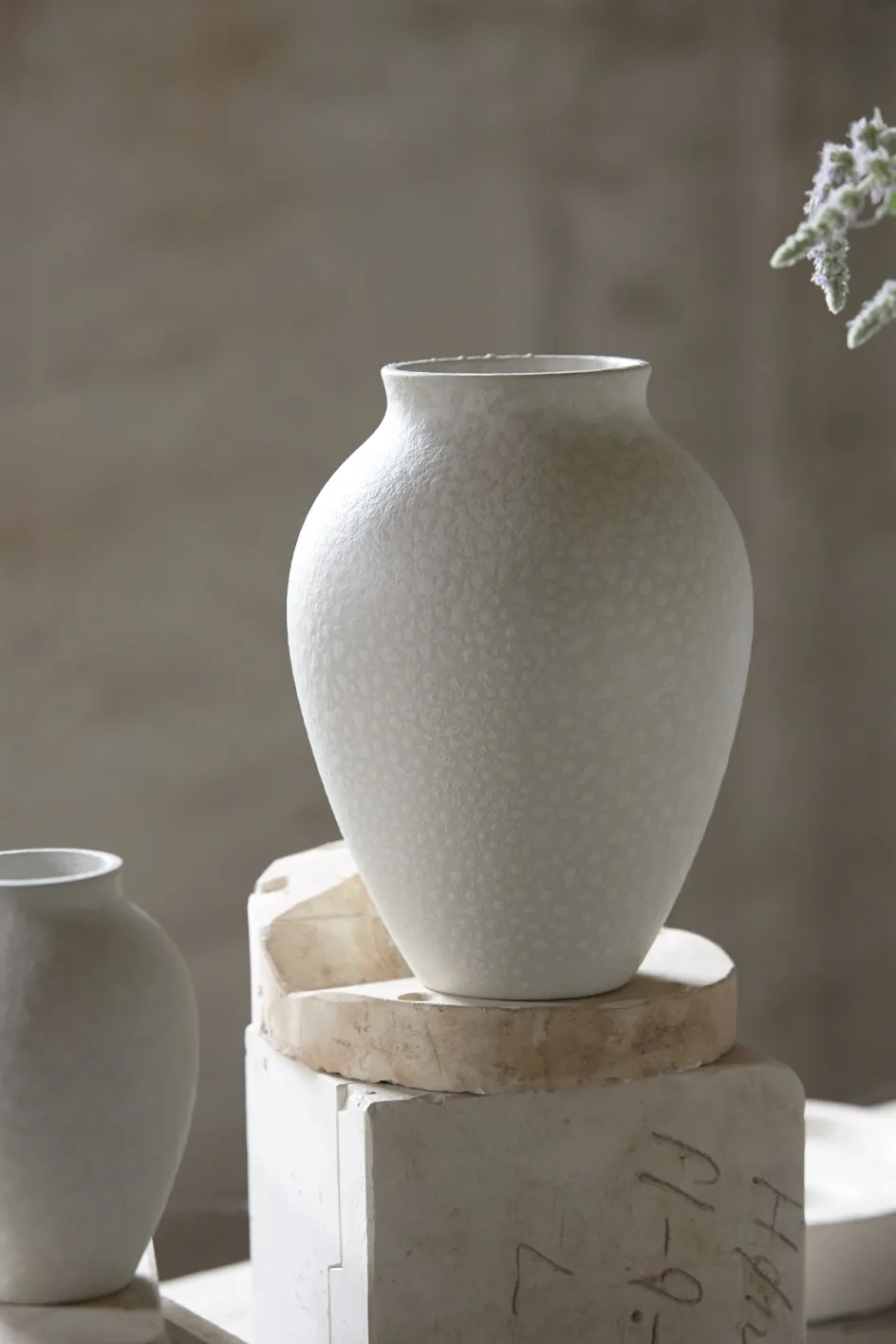 New Knabstrup Keramik Vase , Hvid