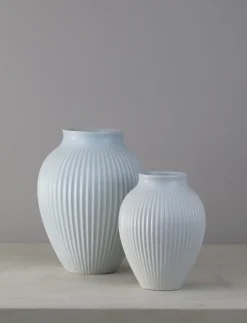 Discount Knabstrup Keramik Ripple Vase H, Mat Ice Blue