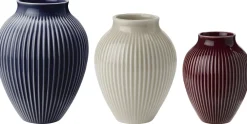 Knabstrup Keramik Stue|Vaser > Ripple Vase 3 stk,