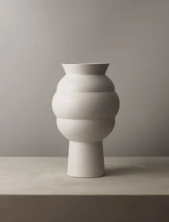 Knabstrup Keramik Stue|Vaser > x Tortus Vase No4 H37 cm, Hvid