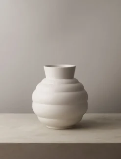 New Knabstrup Keramik x Tortus Vase No3 H26,5 cm, Hvid