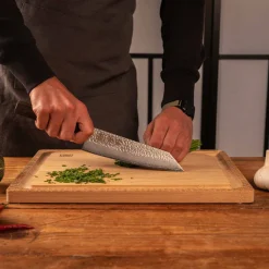 Outlet Densho Kiritsuke Knife 19 cm, Pakkatræ Japanske Knive