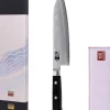 Sale Hashi Damascus Santoku Kniv 18 cm, Pakkatræ Japanske Knive