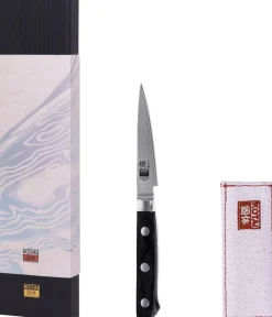 KOTAI Urteknive Og Grøntsagsknive > Hashi Damascus Skrællekniv 9 cm, Pakkatræ