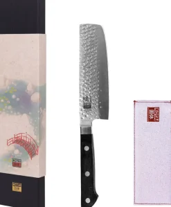 New Hashi Tsuchime Nakiri Kniv 16,5 cm, Rustfrit Stål Japanske Knive