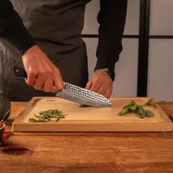 Best Hashi Tsuchime Santoku Kniv 17 cm, Rustfrit Stål Japanske Knive