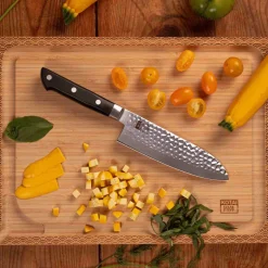 Best Hashi Tsuchime Santoku Kniv 17 cm, Rustfrit Stål Japanske Knive