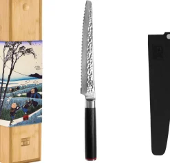 Sale Pakka Damascus Brødkniv 20 cm, Pakkatræ Brødknive